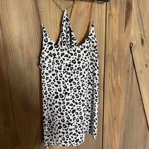 Ladies leopard print tank top